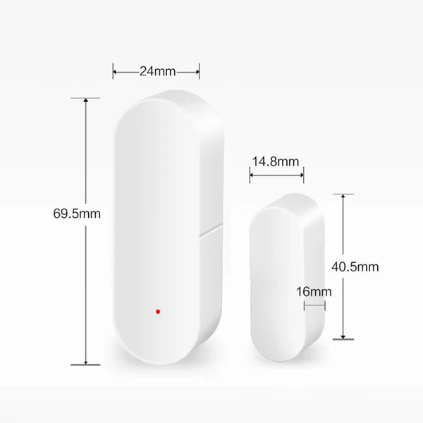 Smart Wifi Door Sensor Smart Home Open Close Detector Smartlifeapp Control Notification Compatible with Alexa Google Home